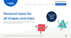 Desktop Screenshot of likelyloans.com