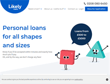 Tablet Screenshot of likelyloans.com